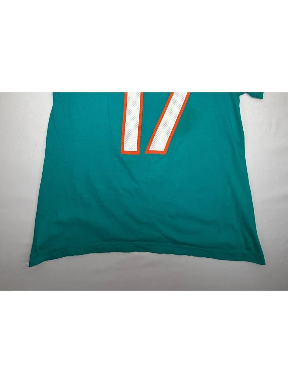 Nike Men's T-Shirt Miami Dolphin 17 Waddle NFL  Crew Neck Size Large Green